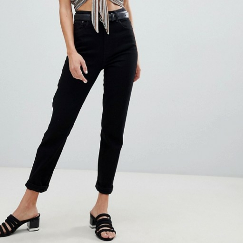 ASOS Design Farleigh Black High Waisted Jeans